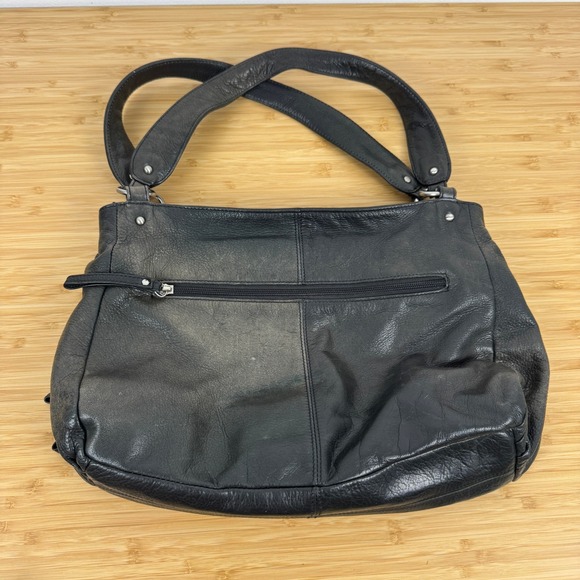 VTG! Osgoode Marley Feel The Difference Black Leather Hobo Shoulder Bag Purse - Picture 2 of 16